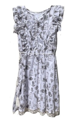 Disney D-Signed Alice in Wonderland Girls 2-Piece Whimsical Dress Size M (10/12)