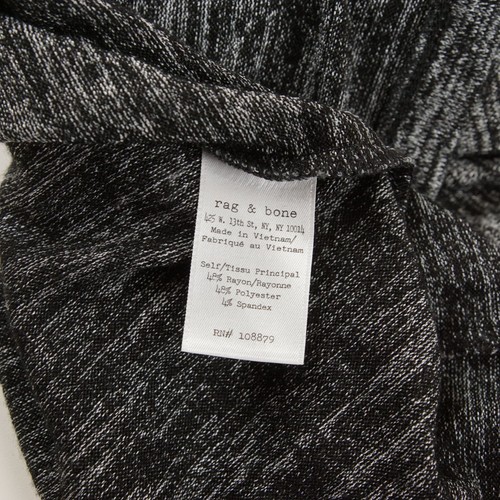Rag & Bone Jeans Nicole Knit Split Black Heather Tank Womens Sz S - Picture 4 of 4