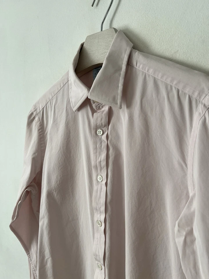 Hilditch Key Vintage Jermyn Street Shirt 15.5" 39cm Pink Slim Fit 45" England - Image 2 of 4