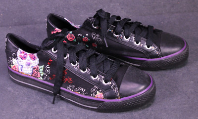 Red By Marc Ecko Chalsie Rock'n Roses Damen Gr. 38 Skull schwarz BC311