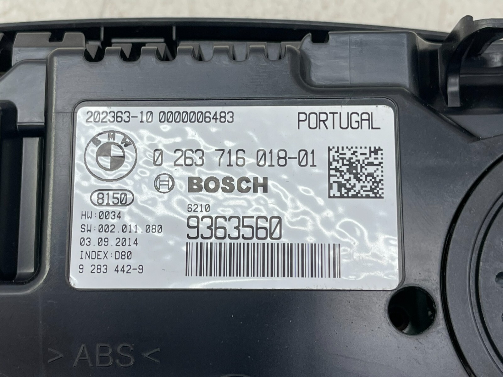 2014-2017 BMW I8 SPEEDOMETER INSTRUMENT CLUSTER DISPLAY SCREEN OEM