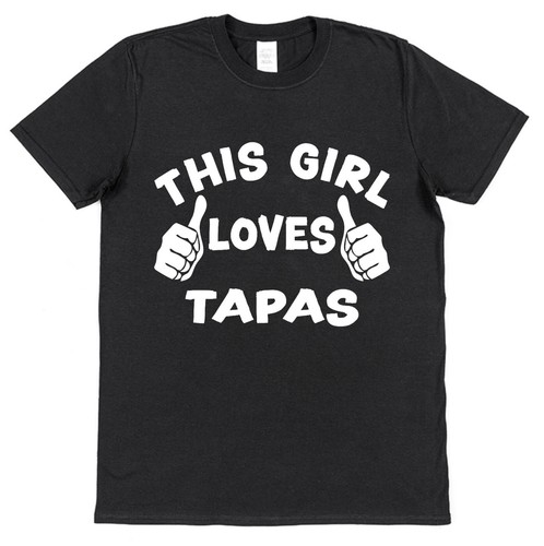 This Guy OR Girl Loves Tapas T-Shirt for Spanish Food Lover Spain Foodie Gifts - Picture 11 of 18