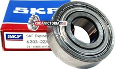SKF 6203 ZZ DEEP GROOVE BALL BEARING, METAL SHIELDED 17x40x12 mm 6203 2Z