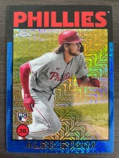 2021 Topps Silver Pack Alec Bohm RC 1986 Mojo BLUE Refractor serial 1/150 *FIRST