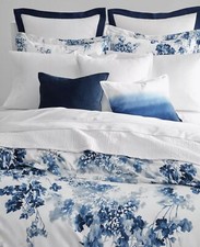 Lauren Ralph Flora Reversible Watercolor Floral Duvet Cover Set Blue King 350