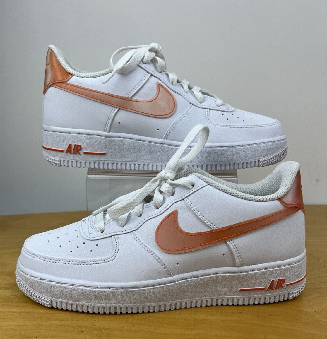 Nike Air Force Next Nature Size 6Y White Orange AF1 Casual