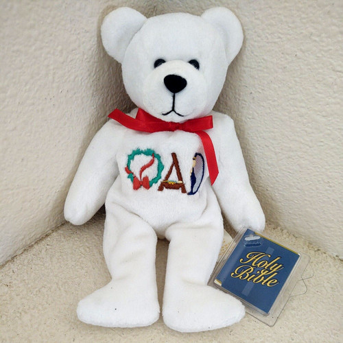 Holy Bears White 1999 MIRACLE 8" Plush Christian Collectible Stuffed Animal Toy