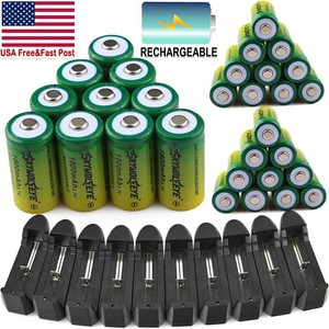Rechargeable-Skywolfeye-3-7V-CR123A-123A-CR123-16340-1800Mah-Battery-Charger-Lot