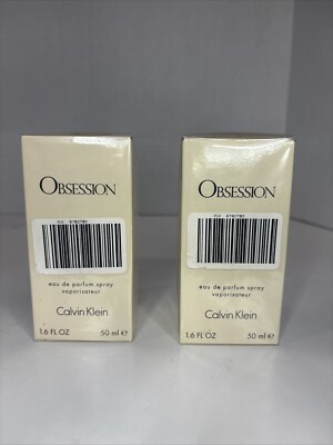 Calvin Klein Obsession Eau De Parfum 1.6oz Spray New Sealed, Pair fast shipping 