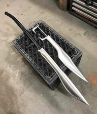CUSTOM HANDMADE D2-TOOL STEEL FIGHTER COMBAT SPARTAN SWORD AND SPEAR SWORD