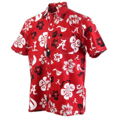 Men's Alabama Crimson Tide Bama Floral Shirt Button Up Beach Shirt