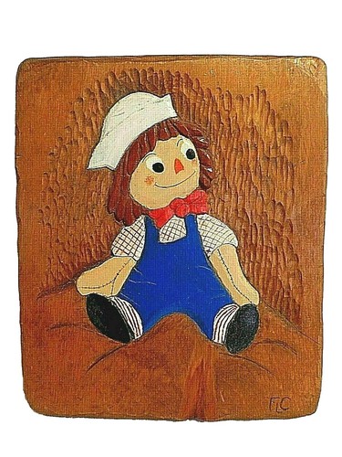 Tattered Rabbit Farm LE Raggedy Ann & Andy 4” Folk Art Handmade