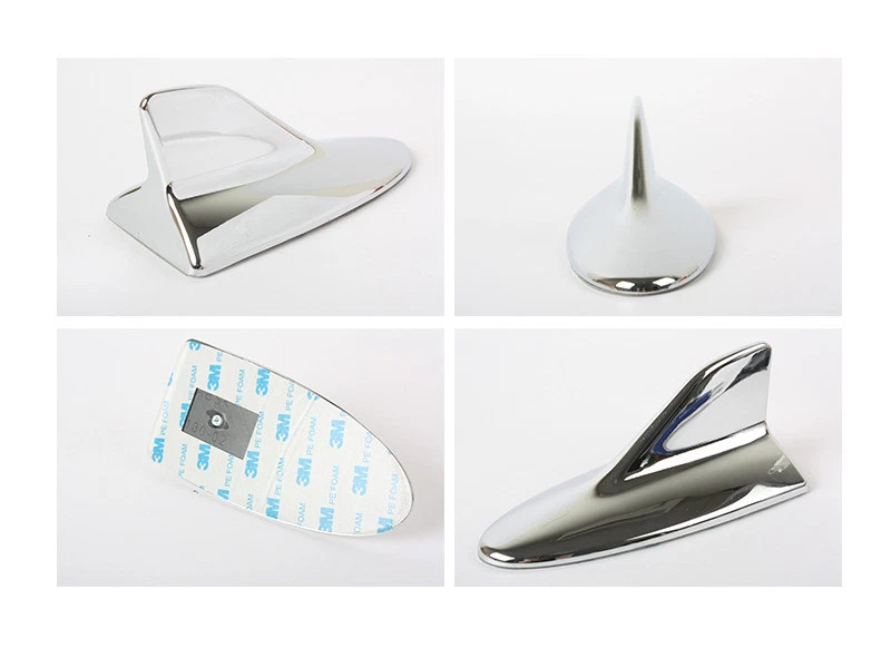 Antena ficticia aérea estática aleta de tiburón estilo Lexus IS-F cromada ajuste universal Foto 2 de 3