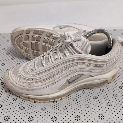 Nike Air Max 97 Mens Size 9 Triple White Wolf Grey Sneaker Shoes 921826-101