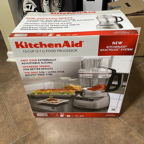 KitchenAid KFP1333CU 13 Cups Food Processor New Unused Open Box Silver
