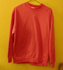 Nike Therma-FIT Women s Pink Crewneck Pullover Fleece Logo Sweatshirt M