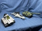 GI Joe LOT of 3 Vehicles Sky Storm Chopper Triple T Slugger Tank Incomplete