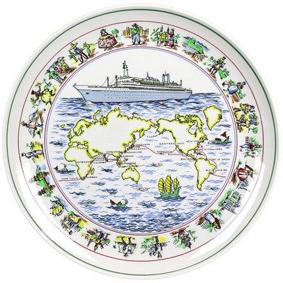 1971 Royal Goedewaagen Holland America Rotterdam Around The World Cruise Plate