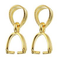 2 StüCk 925 Sterling Silber KlemmöSe, 11Mm ÖSenverschluss Verbinder, Gold