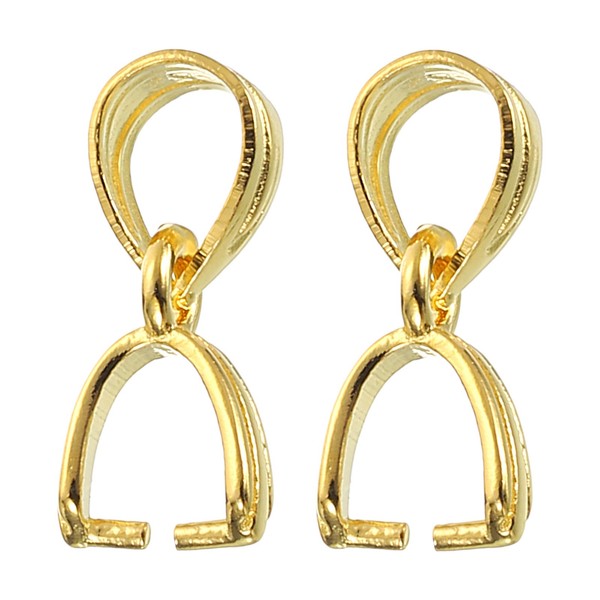 2 StüCk 925 Sterling Silber KlemmöSe, 11Mm ÖSenverschluss Verbinder, Gold-image