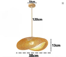 lampe suspendue Lustre Plafond luminaire Rotin Osier Bambou luminaire