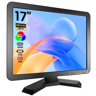 100% sRGB Eyoyo 17'' LCD Monitor for Security Camera CCTV DVR PC PS5 DVD Player