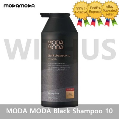 MODA MODA Black Shampoo 10 Zero Gray 500g for Gray Hair Hair Loss Care=
