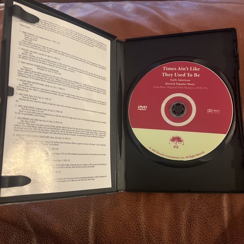 Times Ain't Like They Used to Be - Early Rural & Popular Music, DVD Multiple For - Picture 3 of 3