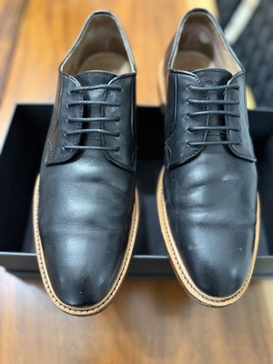 Gordon Rush Hester Mens Black Leather Derby Dress Shoes Lace Up Good Condition