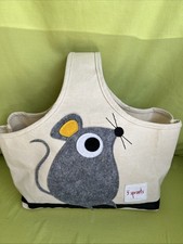 3 Sprout Storage Nursery Caddy Canvas Bag Polyurethane Coat Baby Shower Gift Bag