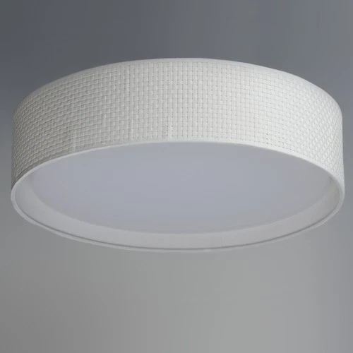 Maxim 10230 Prime 16"W LED Flush Mount Drum Ceiling Fixture - Grass Cloth - Picture 5 of 12