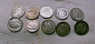 LOT OF ( 10 ) 90% SILVER DIMES $1 FACE VALUE #20