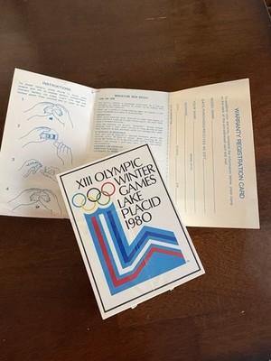 1980 XII Olympic Winter Games Portable AM Radio Lake Placid NY Souvenir WORKS