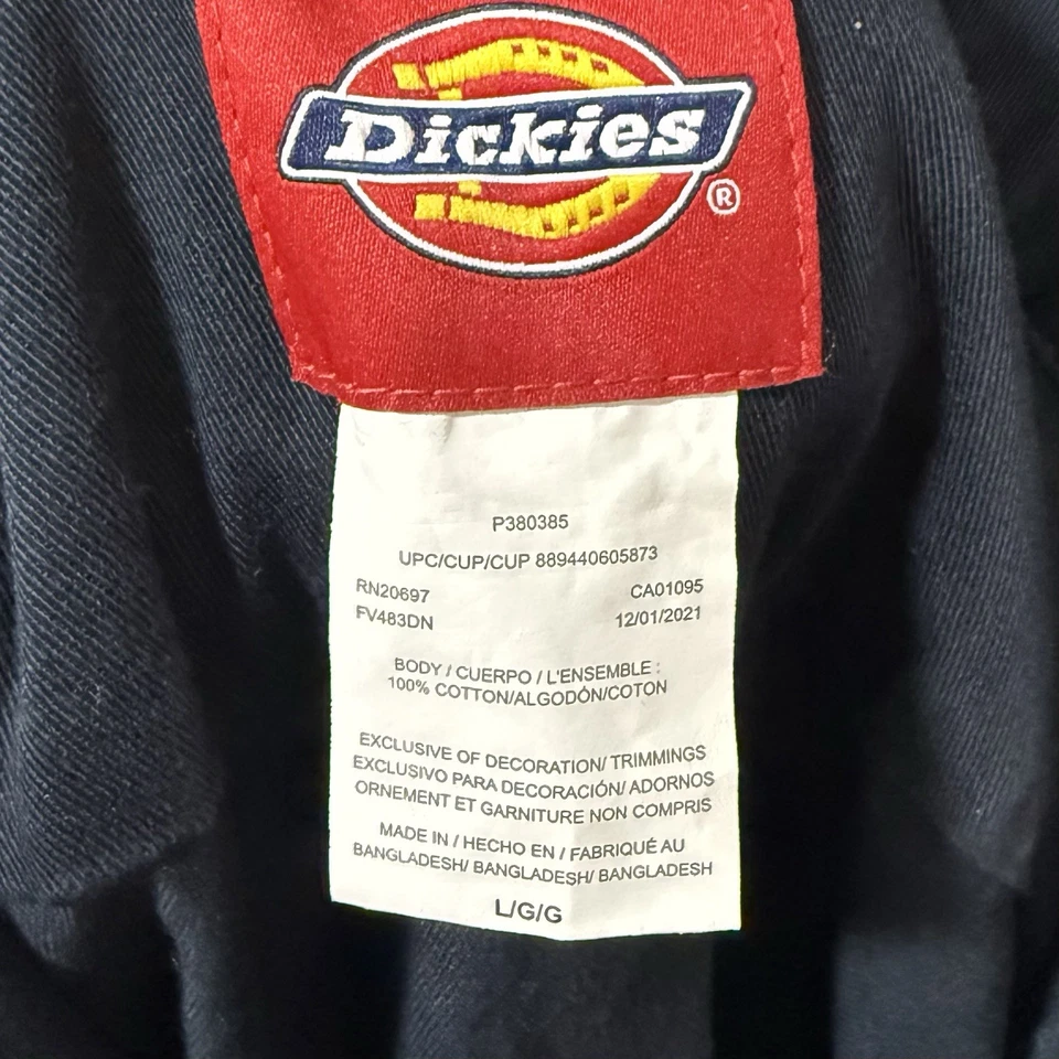 Dickies Work Utility Jumpsuit Coveralls Men’s Large 36x31 Mechanic Navy Blue - Image 4 of 4