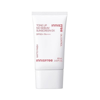 Innisfree Tone Up No Sebum Tinted Sunscreen 60ml with SPF 50+ PA++++