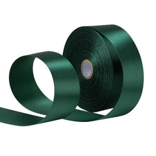 Dark Green Satin Ribbon 1 1/2 Inch x 50 Yards for Gift Wrapping Bows Floral