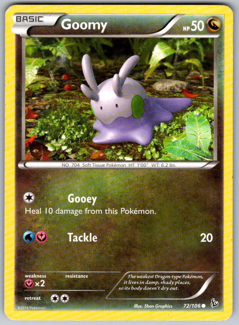 2014 Goomy 72/106 Pokemon Flashfire C