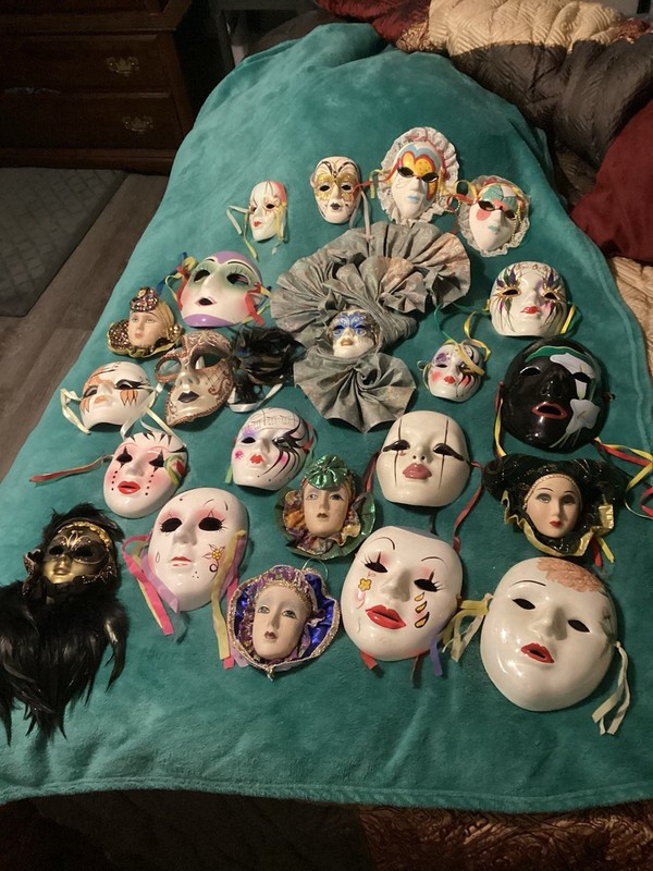 Porcelain Ceramic Masks  Vintage Large Mask Collection.