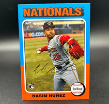 2024 Topps Heritage NASIM NUNEZ (RC) Rookie Card #678 Washington Nationals. rookie card picture