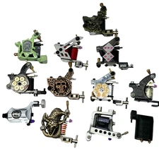 Lot of 20 Tattoo Coil & Rotary Guns, 4 x Power Supply. Wires & Parts.