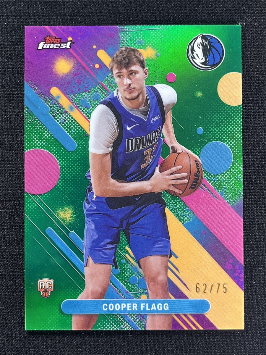 2025-26 Topps Finest Cooper Flagg #1 Common Green Refractor Rookie RC /75