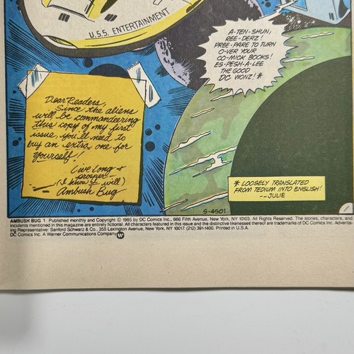 DC Comics Ambush Bug #1 (1985) Premiere Issue, 1st solo series of Ambush Bug NM - Foto 7 di 12
