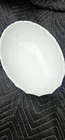 Vintage Indiana Glass White Milk Glass Garland Pattern Oval Footed Fruit Bowl