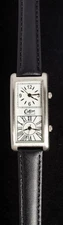 Cotton Dual Timer Rectangle Men's Quartz Watch  --  Working, 22x39mm Case