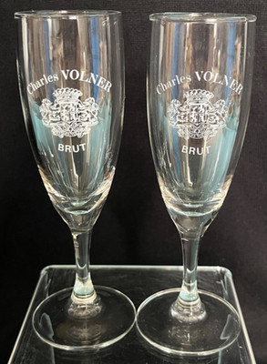 Ein schönes Paar Charles Volner BRUT Sektflöten Gläser