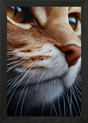 Nahaufnahme Katze Portrait gerahmtes Wandbild Poster Leinwanddruck Bild