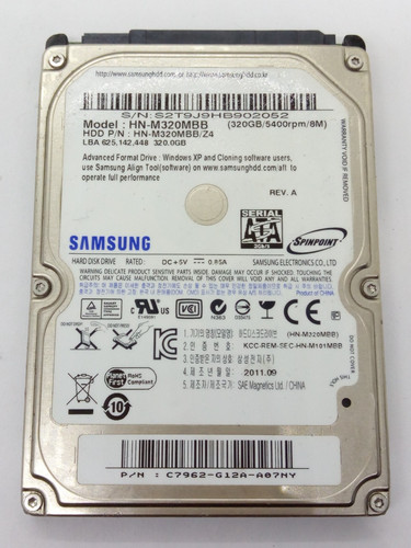 SAMSUNG ***HN-M320MBB*** 320 GB *** SATA HDD Notebook 2,5 Zoll #NFP1718