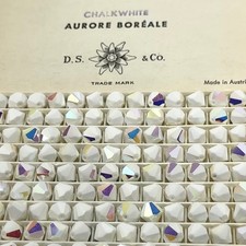 Swarovski Art. 364-5301 - 8mm ChalkWhite AB 144pcs Vintage Bicone Beads SW263