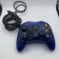 Microsoft Original Blue Xbox Controller S Type FOR PARTS ONLY