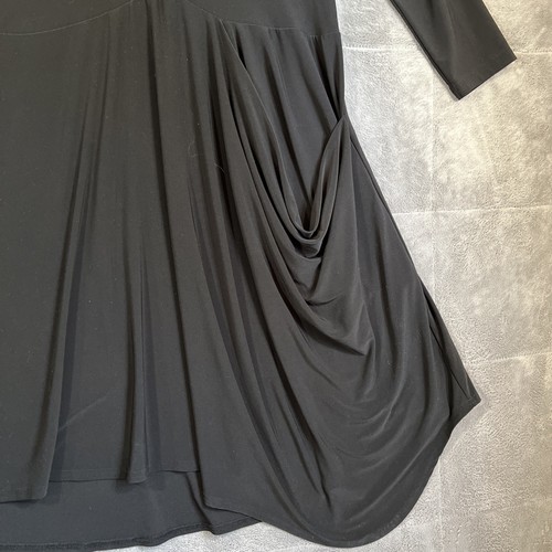 Sympli Kleid Damen 12 schwarz Babypuppe V-Ausschnitt 3/4 Arm lässig Taschen Lagenlook - Bild 2 von 11